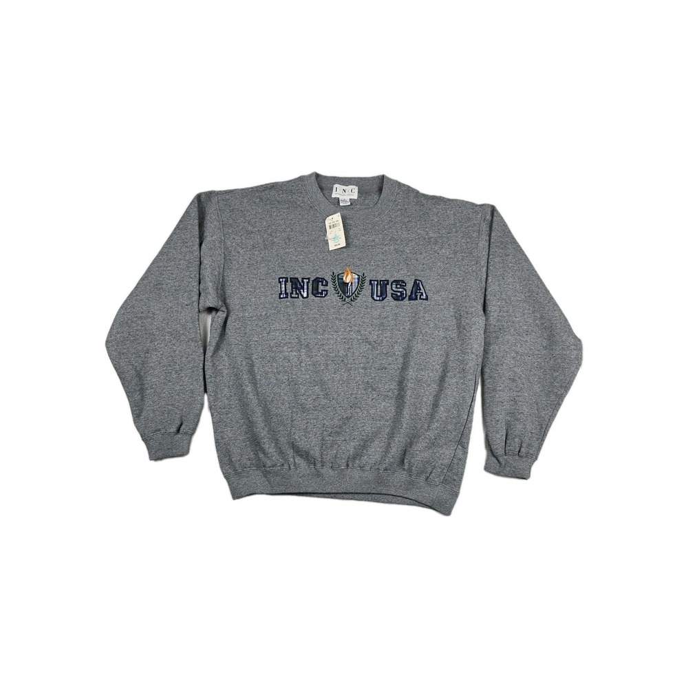 International Concepts INC Gray‎ Pullover Crewneck Sweatshirt Men's Medium New